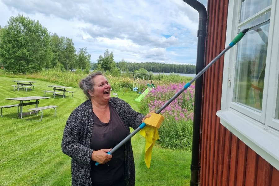 Volontärglädje vid hembygdsgården
